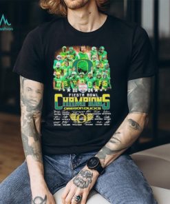 Oregon Ducks 2024 Fiesta Bowl Champions Signatures T Shirt