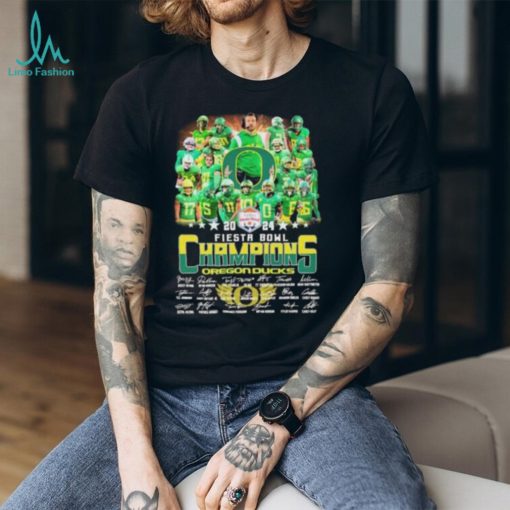Oregon Ducks 2024 Fiesta Bowl Champions Signatures T Shirt