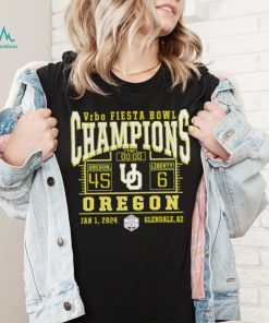 Oregon Ducks 2024 Fiesta Bowl Champions score shirt