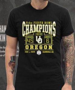 Oregon Ducks 2024 Fiesta Bowl Champions score shirt