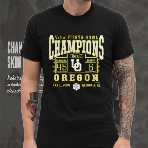 Oregon Ducks 2024 Fiesta Bowl Champions score shirt