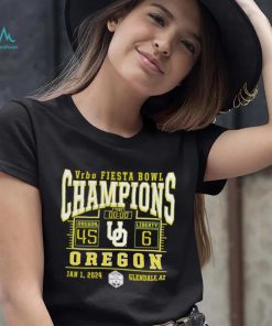 Oregon Ducks 2024 Fiesta Bowl Champions score shirt