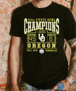 Oregon Ducks 2024 Fiesta Bowl Champions score shirt