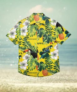 Oregon Ducks Floral Hawaiian Shirt