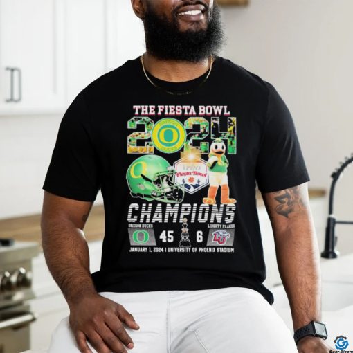 Oregon Ducks Mascot The Fiesta Bowl 2024 Champions Shirt