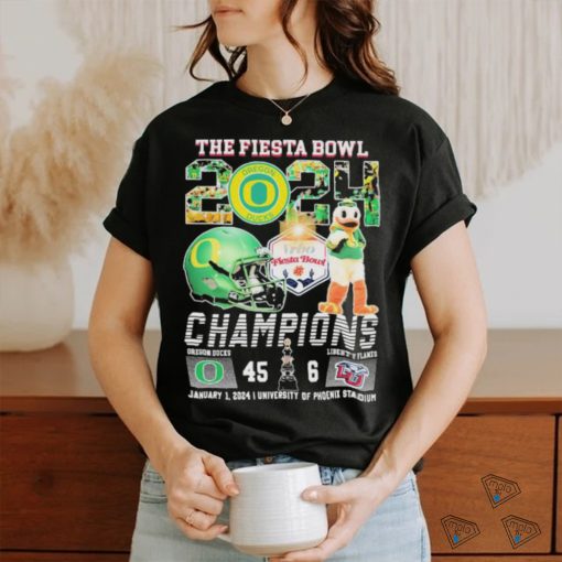 Oregon Ducks Mascot The Fiesta Bowl 2024 Champions Shirt