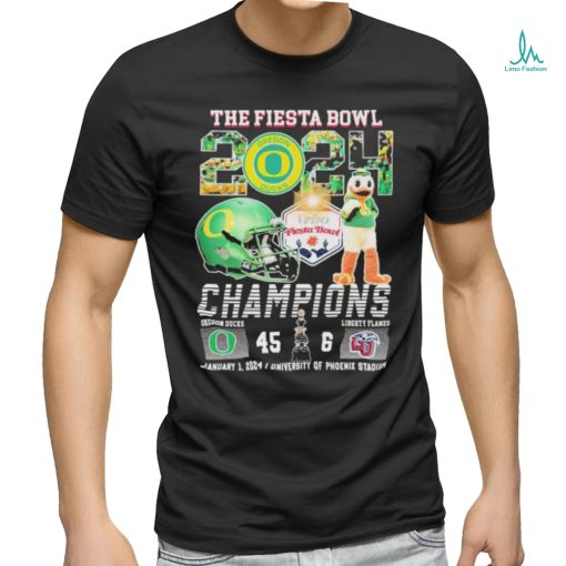 Oregon Ducks Mascot The Fiesta Bowl 2024 Champions Shirt