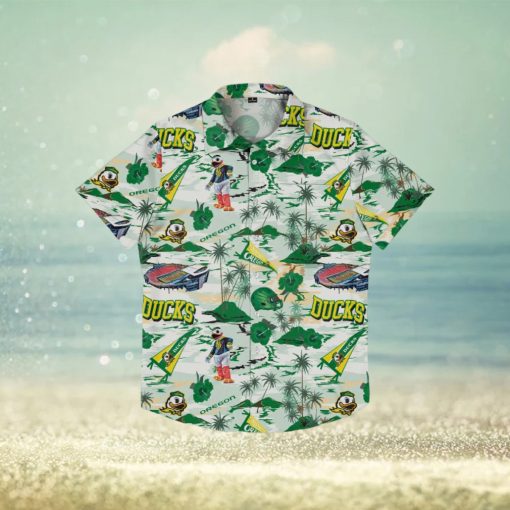 Oregon Ducks Thematic Stadium Print Hawaiian Shirt