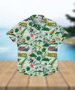 Oregon Ducks Thematic Stadium Print Hawaiian Shirt