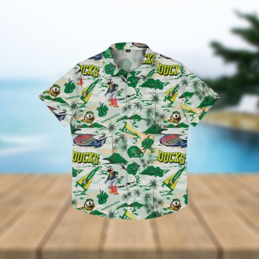 Oregon Ducks Thematic Stadium Print Hawaiian Shirt