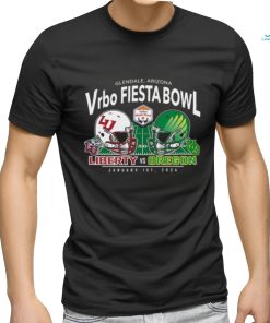 Oregon Ducks vs. Liberty Flames Blue 84 2024 Fiesta Bowl Matchup T Shirt