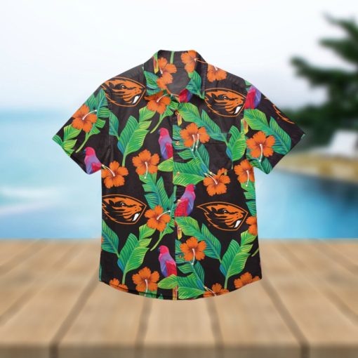 Oregon State Beavers Floral Hawaiian Shirt