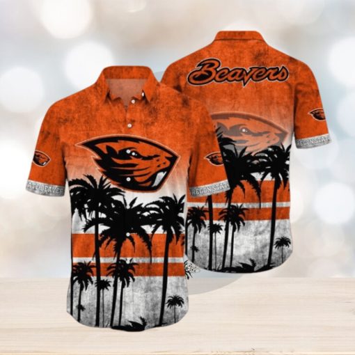 Oregon State Beavers Logo Coconut Tropical Hawaiian Shirt Beach Gift For Fans