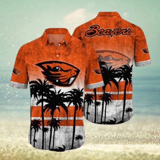 Oregon State Beavers Logo Coconut Tropical Hawaiian Shirt Beach Gift For Fans