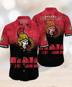 Ottawa Senators NHL Logo Coconut Tropical Hawaiian Shirt Beach Gift For Fans