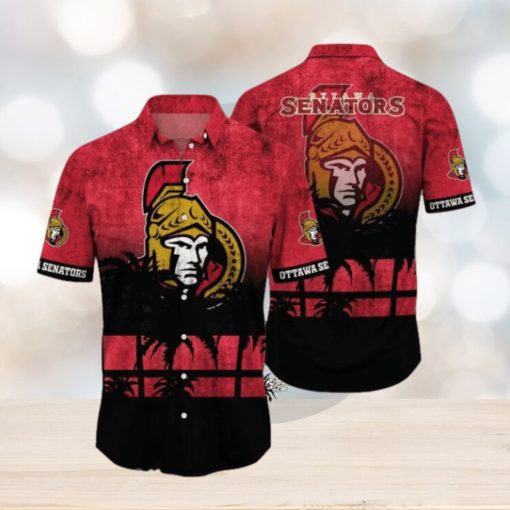 Ottawa Senators NHL Logo Coconut Tropical Hawaiian Shirt Beach Gift For Fans