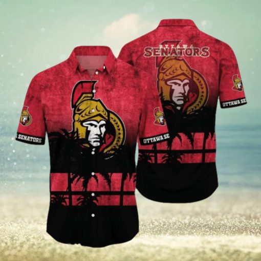 Ottawa Senators NHL Logo Coconut Tropical Hawaiian Shirt Beach Gift For Fans