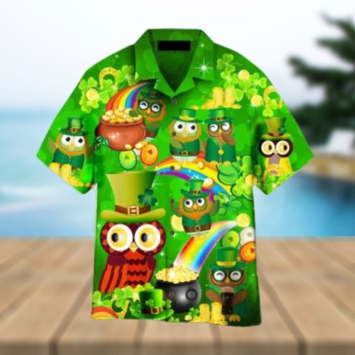 Owls Happy Saint Patricks Day Green Hawaiian Shirt Aloha For Men And Women