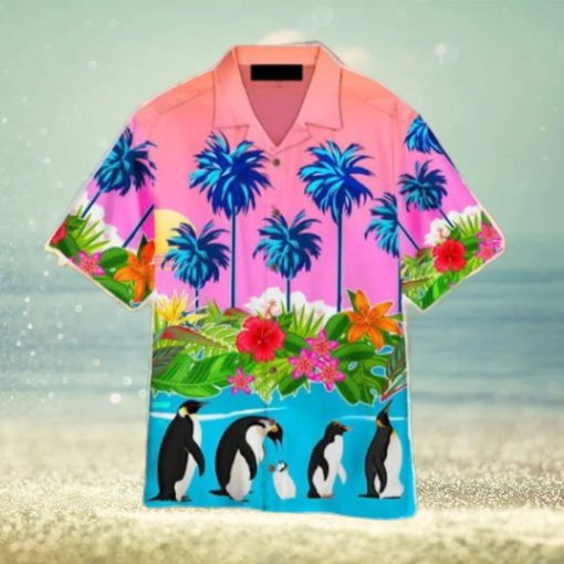 Palm Tree Penguin Tropical Hawaiian Shirt Aloha For Men And Women