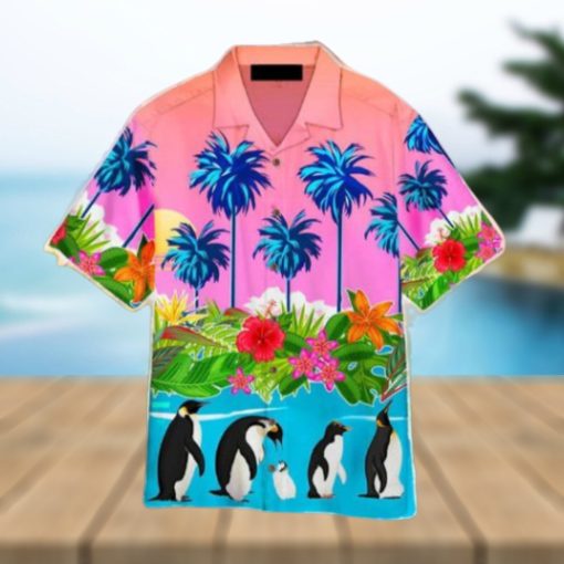 Palm Tree Penguin Tropical Hawaiian Shirt Aloha For Men And Women