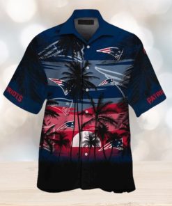 Palm Tree Sunset Trendy New England Patriots Hawaiian Shirt