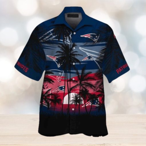 Palm Tree Sunset Trendy New England Patriots Hawaiian Shirt