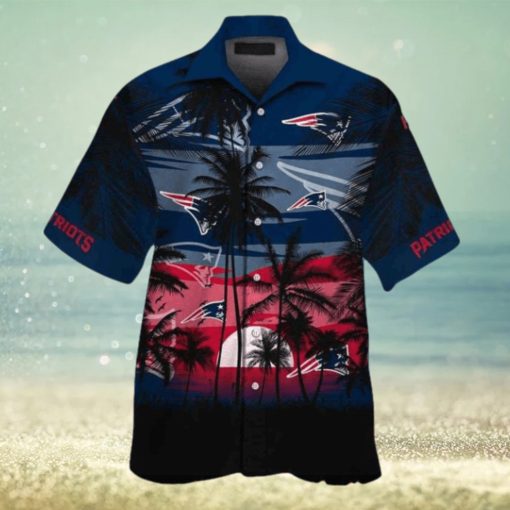 Palm Tree Sunset Trendy New England Patriots Hawaiian Shirt