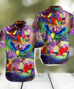 Parrot Mardi Gras Hawaiian Shirt Aloha Casual Shirt For Men And Women