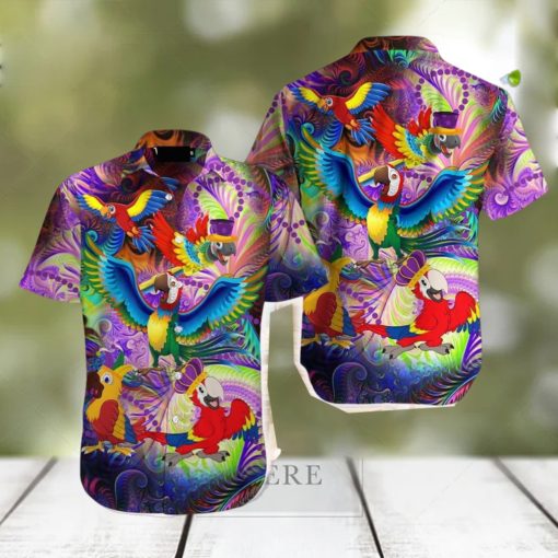 Parrot Mardi Gras Hawaiian Shirt Aloha Casual Shirt For Men And Women