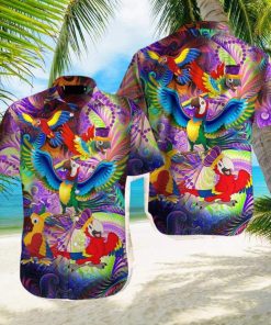 Parrot Mardi Gras Hawaiian Shirt Aloha Casual Shirt For Men And Women