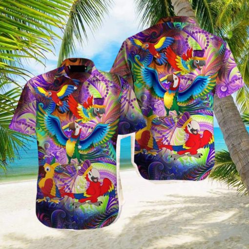 Parrot Mardi Gras Hawaiian Shirt Aloha Casual Shirt For Men And Women