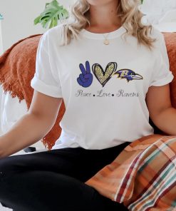 Peace Love Ravens Football Team Shirt