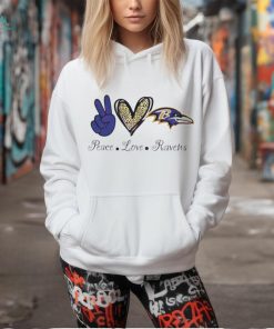 Peace Love Ravens Football Team Shirt
