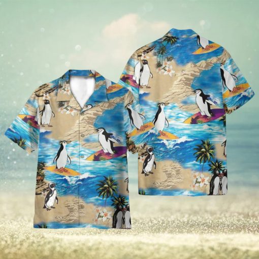 Penguin Island Funny 3D Hawaiian Shirt Holiday Gift