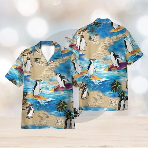 Penguin Island Funny 3D Hawaiian Shirt Holiday Gift