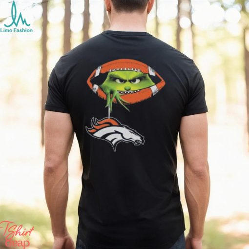 People The Grinch Hold Denver Broncos NFL Football Logo T Shirt