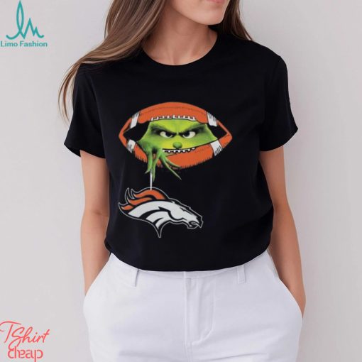 People The Grinch Hold Denver Broncos NFL Football Logo T Shirt