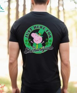 Peppa pig mad engine just here for the shenanigans st. paddy’s day graphic 2024 shirt