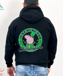 Peppa pig mad engine just here for the shenanigans st. paddy’s day graphic 2024 shirt
