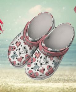 Personalized Boy Valentines Pattern Skateboard Hearts Clog Shoes Classic Valentine Crocs