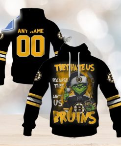 Personalized Bruins Grinch They Hate Us Because They Aint Us Bruins Hoodie