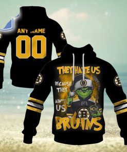 Personalized Bruins Grinch They Hate Us Because They Aint Us Bruins Hoodie