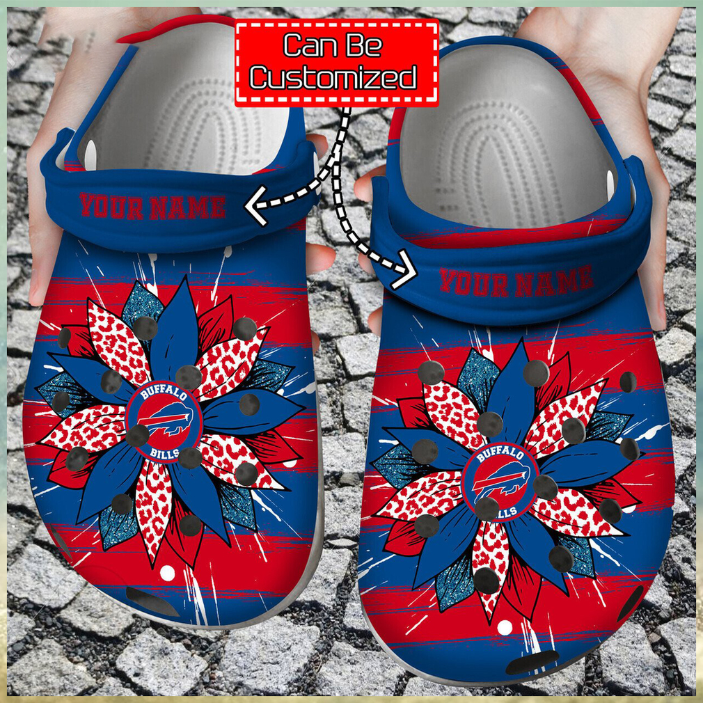 Personalized Football NFL Buffalo Bills Spirit Sunflower Print Crocs Shoes Personalized Football NFL Buffalo Bills Spirit Sunflower Print Crocs Shoes