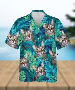 Personalized Gift For Pet Lovers Turquoise And Blue Tropical Leaves Pattern Aloha Hawaiian Shirt