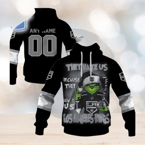 Personalized Los Angeles Kings Grinch They Hate Us Because They Aint Us Los Angeles Kings Hoodie 3D