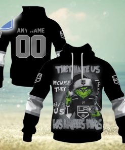 Personalized Los Angeles Kings Grinch They Hate Us Because They Aint Us Los Angeles Kings Hoodie 3D