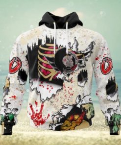 Personalized NHL Ottawa Senators Hoodie Special Zombie Style For Hoodie