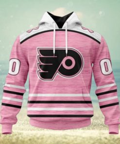 Personalized NHL Philadelphia Flyers Hoodie Special Pink Fight Breast Cancer Design Hoodie