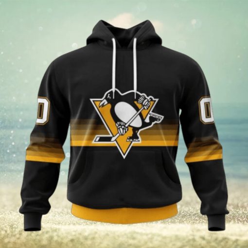 Personalized NHL Pittsburgh Penguins Hoodie Special Black And Gradient Design Hoodie