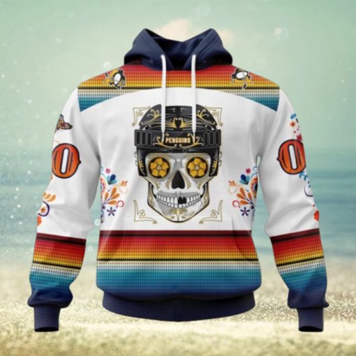 Personalized NHL Pittsburgh Penguins Hoodie Special Design For Dia De Los Muertos Hoodie